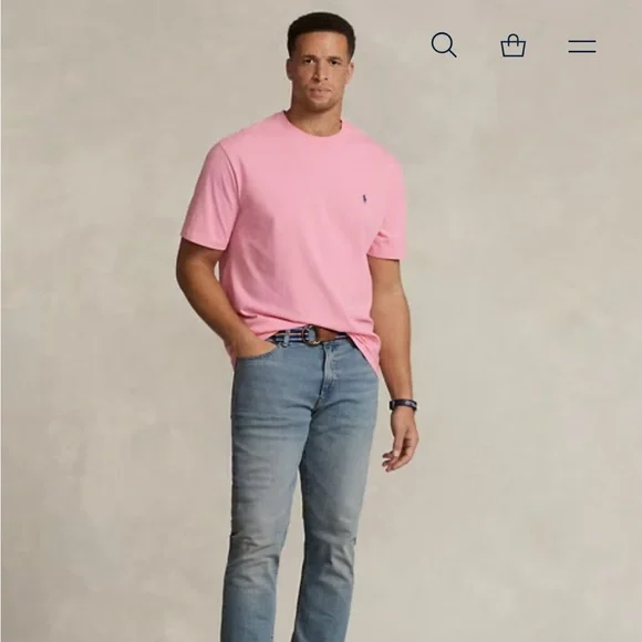 Polo by Ralph Lauren Men's Pink T-Shirt 2XLT Big & Tall New With Tags - Picture 5 of 8
